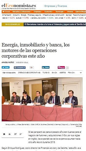 Energa, inmobiliario y banca, los motores de las operaciones corporativas este ao